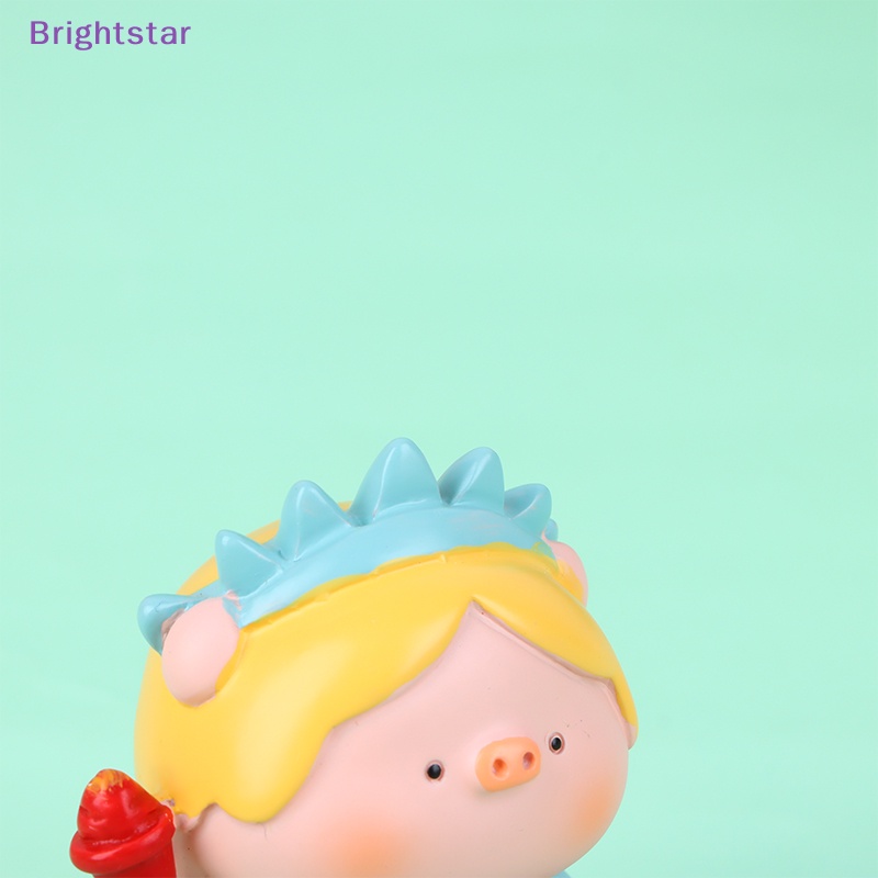 brightstar-ตุ๊กตาเรซิ่น-รูปการ์ตูนหมูน่ารัก-สําหรับตกแต่งรถยนต์