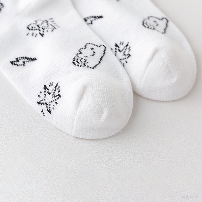 ถุงเท้าคอมโบ้-ลายการ์ตูนแมวน่ารัก-คุณภาพสูง-สีดํา-และสีขาว