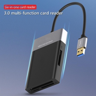 [ElectronicMall01.th] 6 in 1 เครื่องอ่านการ์ดหน่วยความจํา 2 พอร์ต HUB USB 3.0 เป็นการ์ดดิจิทัล XQD TF