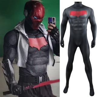 [New product in stock] DC Red Hood RedHood muscle Base Coat cosplay Halloween clothing one-piece tights quality assurance MU93