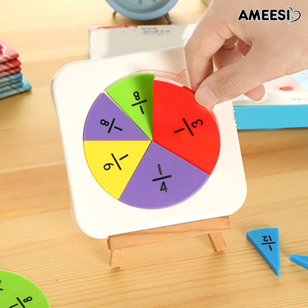 ameesi-7-ชิ้น-เซต-เด็ก-วงกลม-เศษส่วน-นับคณิตศาสตร์-การเรียนรู้-การศึกษา-ของเล่นเด็ก