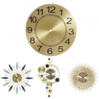 นาฬิกาควอตซ์ติดผนัง หน้าปัดตัวเลขอาหรับ สีทอง DIY