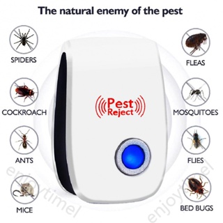 Electronic Ultrasonic Pest Reject Mosquito Cockroach Mouse Killer Repeller UK EU US Plug