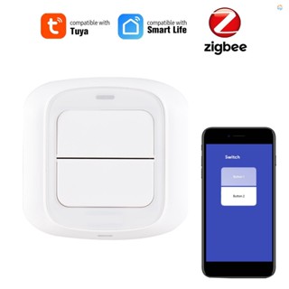 {fash} Zigbee ปุ่มกดสวิตช์ไฟอัจฉริยะ ควบคุมผ่านแอพ สําหรับบ้าน DIY