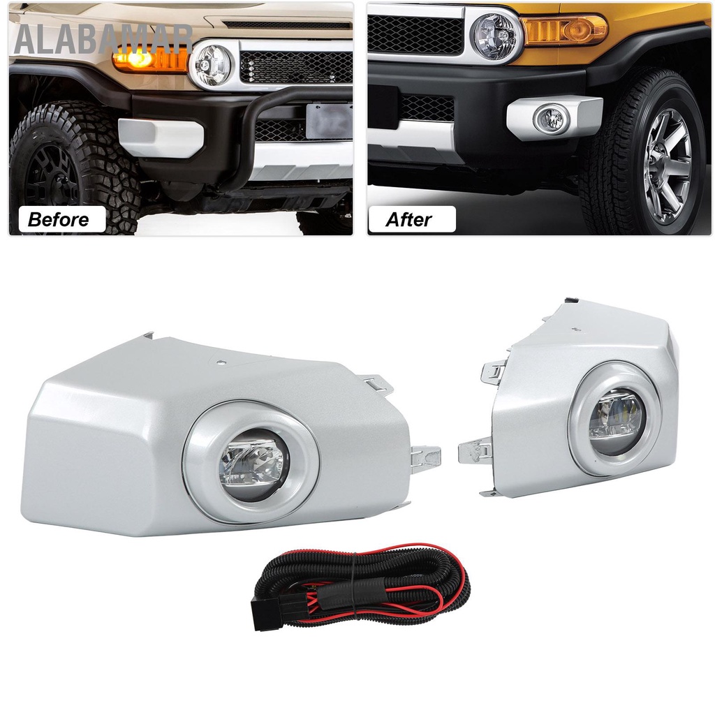 alabamar-ชุดประกอบไฟตัดหมอกหน้า-led-กันกระแทกกันน้ำสำหรับ-fj-cruiser-xj10-2007-2014