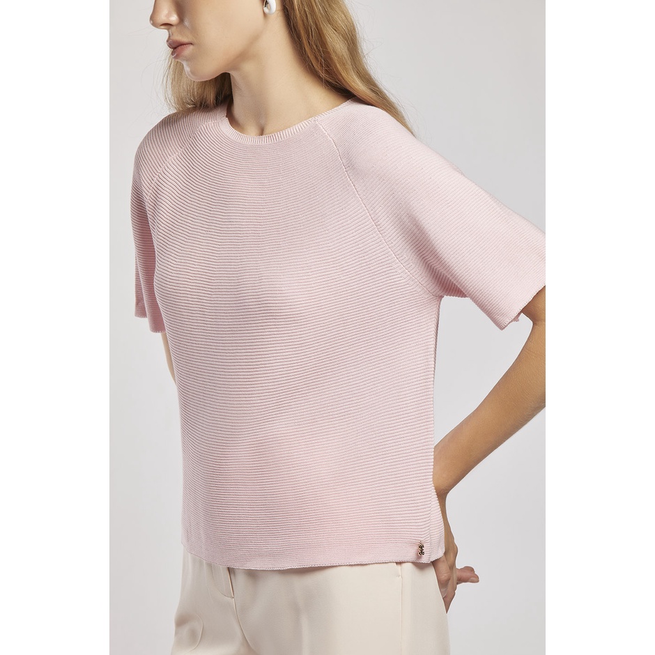 espada-สเวตเตอร์นิตทรงหลวม-ผู้หญิง-สีชมพู-loose-fit-knit-sweater-04728