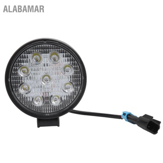 ALABAMAR 27W Round Car 9LED โคมไฟทำงานสำหรับไฟส่องสว่าง IP67 กันน้ำสากล