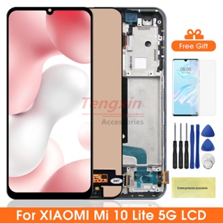 หน้าจอสัมผัส Lcd TFT พร้อมกรอบ แบบเปลี่ยน สําหรับ Xiaomi Mi 10 Lite 5G M2002J9G M2002J9S XIG01 Mi 10 Lite 5G