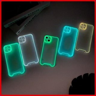 เคส iphone 14 Plus เคสโทรศัพท์มือถือ ซิลิโคนนิ่ม เรืองแสงกลางคืน กันกระแทก สําหรับ iPhone 11 12 13 14 Pro Max XS Max X XR