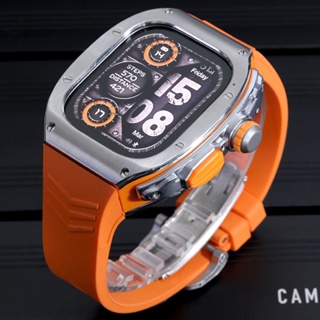 สายนาฬิกาข้อมือซิลิโคน โลหะ คุณภาพสูง ดัดแปลง สําหรับ Apple Watch Ultra 49 มม.