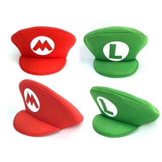 หมวกคอสเพลย์ การ์ตูนอนิเมะ Super Mario Luigi Odyssey สีแดง สีเขียว สําหรับเด็ก และผู้ใหญ่ พร็อพปาร์ตี้