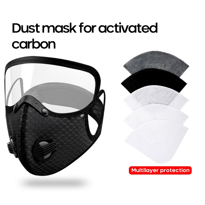 หน้ากากกันแก๊สควันพิษ-กันฝุ่นpm2-5-anti-fog-และ-activated-carbon-metric-face-mask-dustproof-full-faceshield-แว่นตา-face-shield-หน้ากากจักรยาน-mountain-ขี่จักรยาน-air-valve-anti-dust-cod