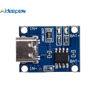 Aideepen โมดูลชาร์จแบตเตอรี่ลิเธียม 5V 1A Type-c 18650 TP4056 DIY 5 ชิ้น