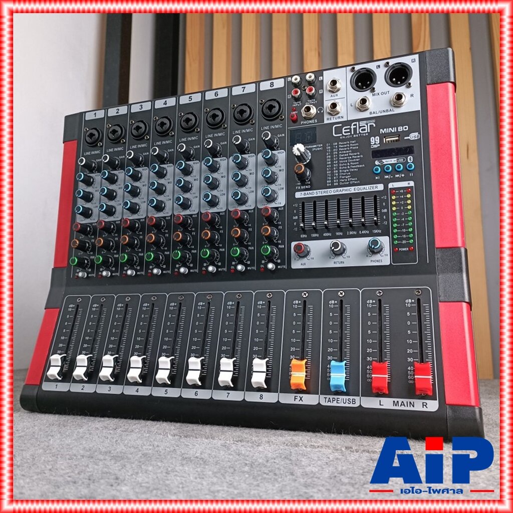 ของใหม่-ลดล้างสต็อค-ceflar-mini-80-mixer-มิกเซอร์-8-แชลแนล-เอฟเฟคแท้-มีบลูทูธ-มิกซ์คาราโอเกะ-mini-80-mini80-เอไอ