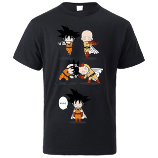 GOOD YFเสื้อยืดแขนสั้นOne Punch Man And Dragon Ball T Shirt Cartoon Streetwear Japan Anime Men T-Shirts Summer  Male Top