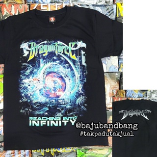 GOOD YFเสื้อยืด พิมพ์ลาย Dragonforce Reaching Into Infinity Baju Band สไตล์วินเทจ | ร็อคร้อน | ร็อคใช่ | 1643 ผ้าฝ้าย 10