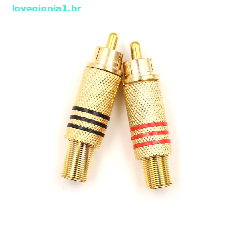 loveoionia1-ปลั๊กแจ็คเชื่อมต่อ-rca-ตัวผู้-เชื่อมต่อเสียง-วีดิโอ-สีทอง-สีแดง-สีดํา-10-ชิ้น