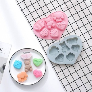 Bear&amp;Love Silicone ซิลิโคน หมีหัวใจ เหมาะสำหรับ ทำขนม,เค้ก,ช็อกโกแลต,น้ำแข็ง,วุ้น,ลูกอม,คุกกี้,ของตกแต่งหน้าเค้ก