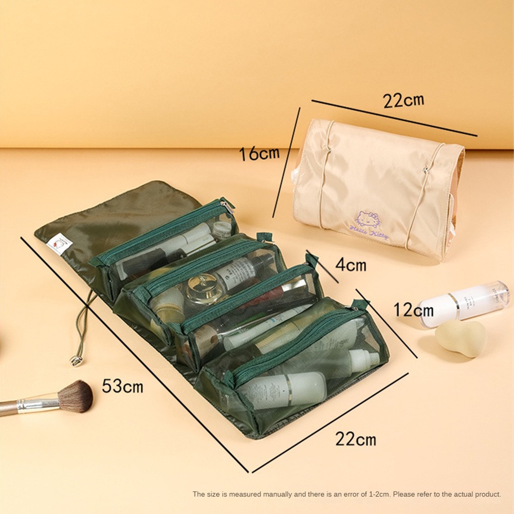 ในการจัดส่ง-กระเป๋าเครื่องสำอางที่ถอดออกได้สี่ในหนึ่งเดียวเดินทางถุงเก็บความจุขนาดใหญ่ขายส่ง