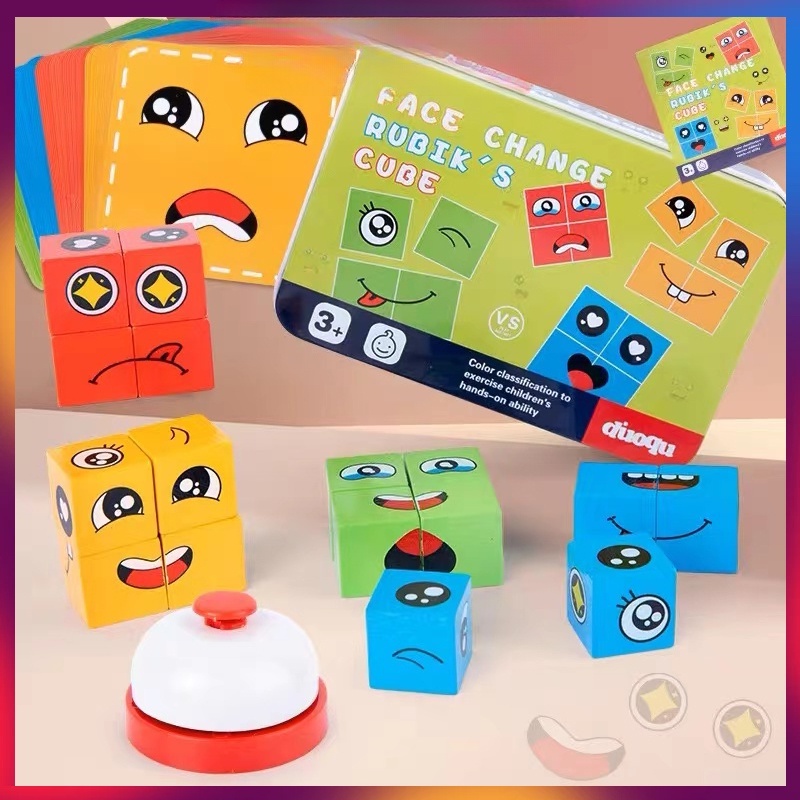 ลูกบาศก์รูบิกที่เปลี่ยนใบหน้า-เกมสมอง-ของเล่นเสริมพัฒนาการ-เกมกระดาน-เกมบนโต๊ะ-face-changing-rubiks-cube