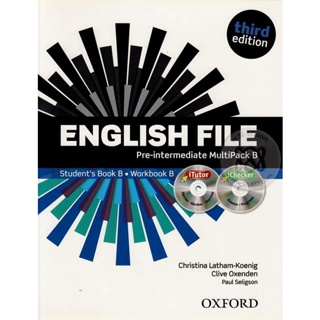 Bundanjai (หนังสือเรียนภาษาอังกฤษ Oxford) English File 3rd ED Pre-intermediate B : Students Book / Workbook with Key