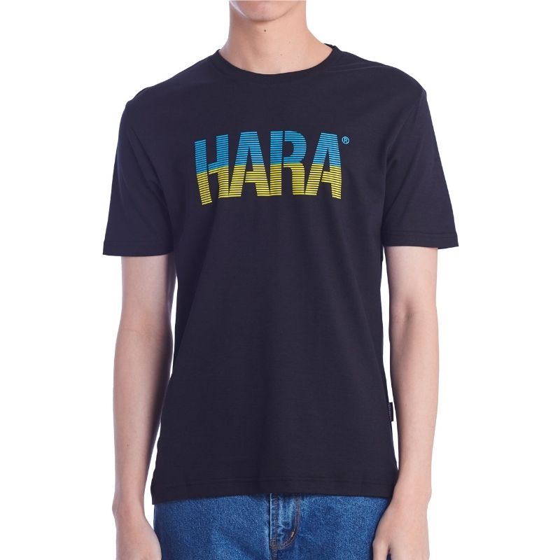 ใหม่-hara-เสื้อยืดผู้ชายแขนสั้นสกรีนลาย-รุ่น-hmts-0230-02-เลือกไซส์ได้