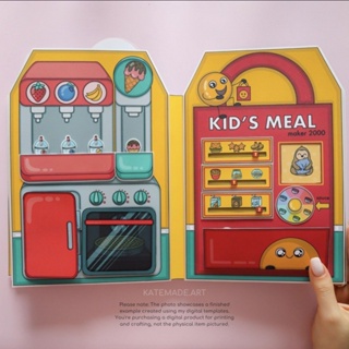 หนังสือเกมปริศนา รูปตุ๊กตากระดาษ แฮนด์เมด diy สําหรับครอบครัว ร้านอาหาร