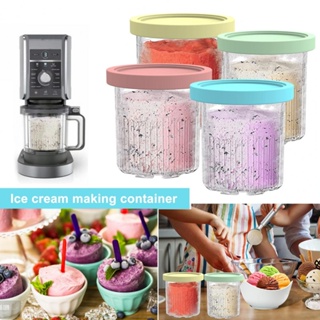 Ice Cream Pints Cups for NINJA- CREAMI NC299AMZ/NC300s Series Ice Cream Maker Replacements Storage Jar With Lids