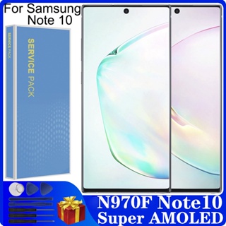 หน้าจอสัมผัสดิจิทัล LCD 6.3 นิ้ว พร้อมกรอบ สําหรับ Samsung Galaxy Note 10 N970F note10 N970 N9700