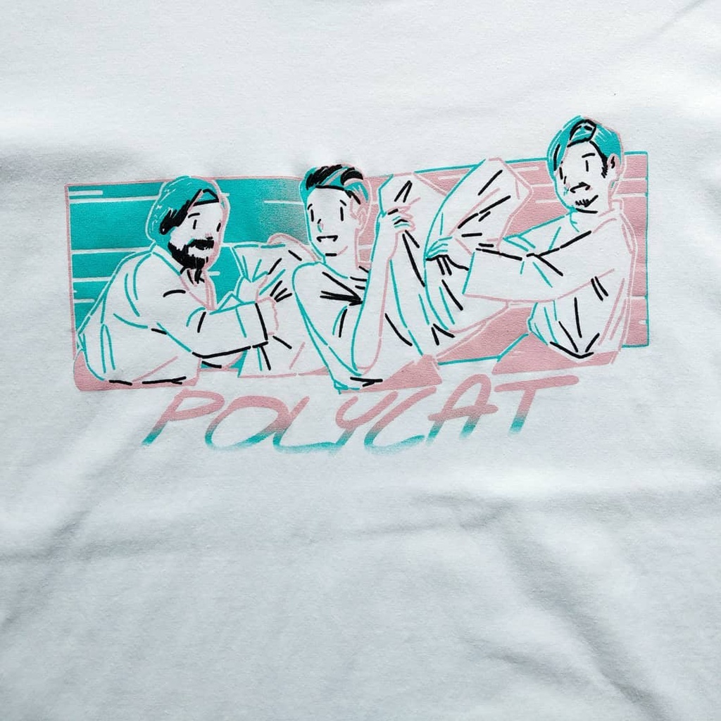 สีขาว1 พร้อมส่ง POLYCAT - Cat t-shirt6(2019) การเปิดตัวผลิตภัณฑ์ใหม่ T ...