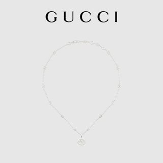 [พร้อมส่ง] Gucci GUCCI สร้อยคอเงิน จี้รูปตัว G คู่