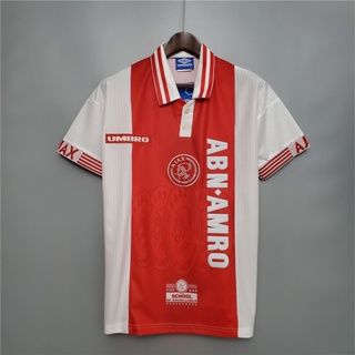 เสื้อกีฬาแขนสั้น ลายทีมชาติฟุตบอล Ajax 97-98 ชุดเหย้า แบบแห้งเร็ว สไตล์เรโทร