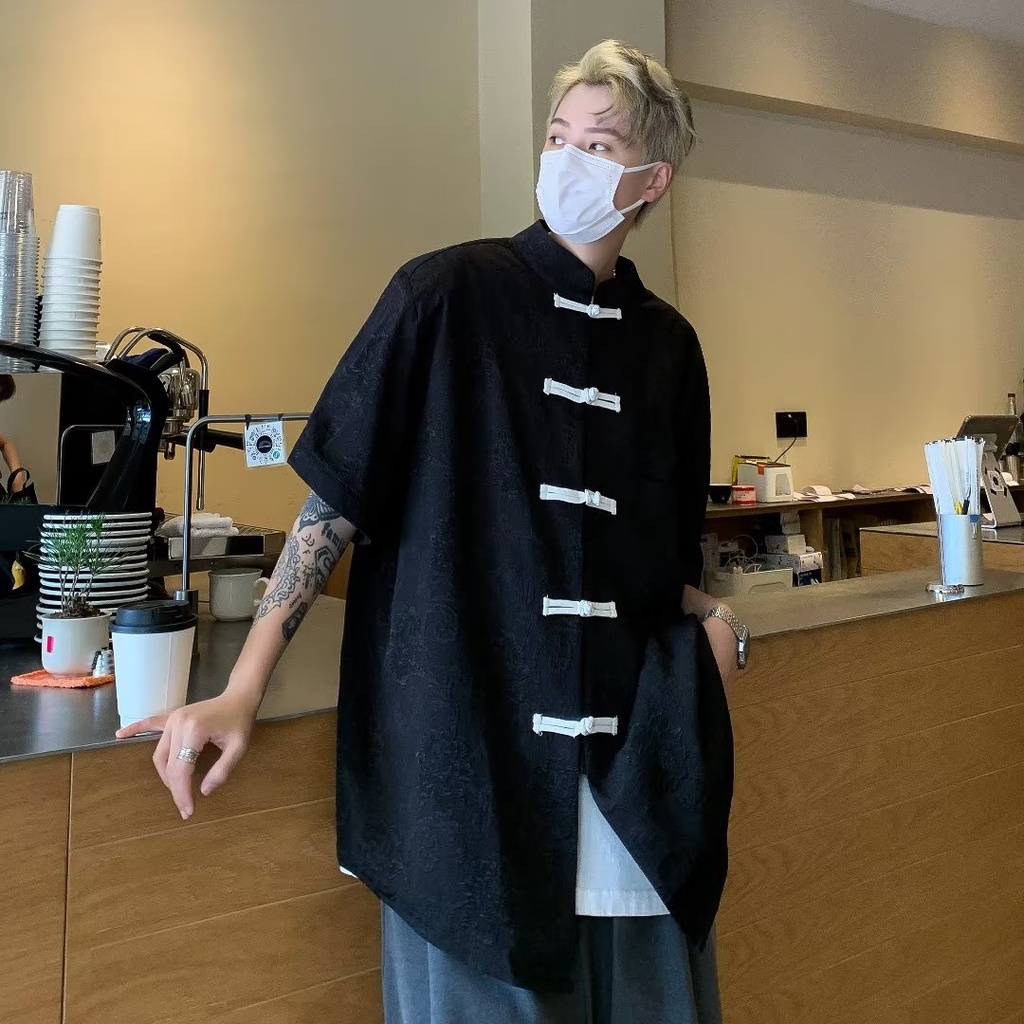 ใหม่-เสื้อเชิ้ตแฟชั่น-สไตล์จีนวินเทจ-สําหรับผู้ชาย