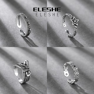 Eleshe Jewelry แหวนเงิน 925 สไตล์วินเทจ เครื่องประดับ สําหรับผู้หญิง M042