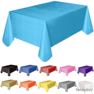 ผ้าปูโต๊ะพลาสติกฟอยล์ กันน้ํา แบบใช้แล้วทิ้ง สีโรสโกลด์ สีฟ้า สีชมพู และสีขาว สําหรับงานแต่งงาน งานเลี้ยงวันเกิด