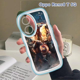 สําหรับ Reno2 F Reno4 Reno5 Reno6 Reno7 Z Reno8 T Reno8 Pro 5G 4G เคสโทรศัพท์มือถือแบบนิ่ม กันกระแทก กันรอยกล้อง ลายการ์ตูนมาร์เวล หยัก