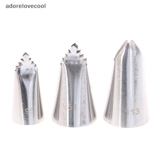 Adth 3 ชิ้น #95#951#113 หัวฉีดไอซิ่ง รูปใบไม้ สําหรับตกแต่งคัพเค้ก