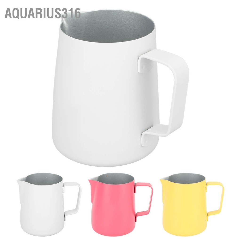 aquarius316-เหยือกตีฟองนมสแตนเลส-380-มล-หัวพ่นฟองนมถ้วยกาแฟ