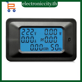 แผงโวลต์มิเตอร์ แอมมิเตอร์ วัดแรงดันไฟฟ้า หน้าจอดิจิตอล LCD 100A AC