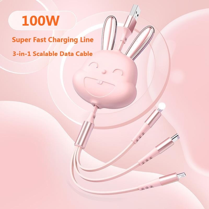 3-in-1-สายชาร์จข้อมูล-usb-c-ปรับขนาดได้-สายชาร์จข้อมูลในรถยนต์-สายชาร์จข้อมูล-อเนกประสงค์-ชาร์จเร็ว-usb-เป็น-type-c-micro-usb-แฟลช-สายชาร์จข้อมูล