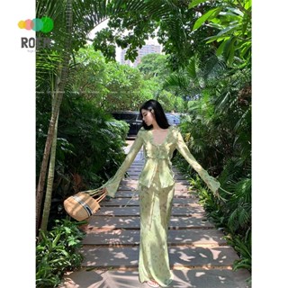Nini [ชุดฤดูร้อน] กระโปรง เอวสูง แต่งลูกไม้ แฟชั่นใหม่ สไตล์หรูหรา