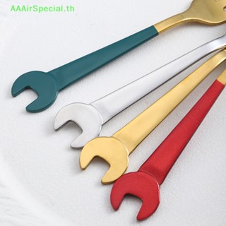 Aaairspecial ชุดช้อนส้อม สเตนเลส สําหรับเสิร์ฟสลัด 2 ชิ้น