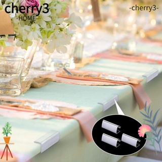 Cherry3 คลิปหนีบผ้าปูโต๊ะ พลาสติกใส น้ําหนักเบา 2.5 นิ้ว ใช้ง่าย สําหรับโต๊ะ ในร่ม กลางแจ้ง 12 ชิ้น