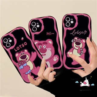 เคสโทรศัพท์มือถือนิ่ม ขอบโค้ง ลายหมีสตรอเบอร์รี่น่ารัก 3D สําหรับ Oppo A16 A54 A12 A57 A55 A17 A5s A77 A15S A54s A7 A3s A76 A31 A16s A1k A95 A17k A74 A9 A16K A53 A92 A77s A16E A96 A52