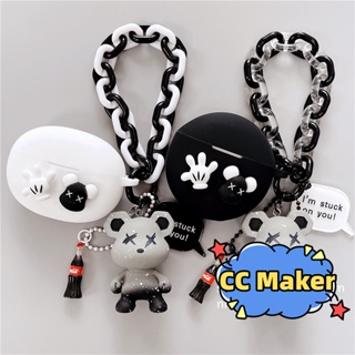 For Honor EarBuds X5 Case Cartoon Bear Bracelet Keychain Lanyard Honor EarBuds X5 Silicone Soft Case Honor LCHSE X5S / Honor Earbuds 3 Pro Shockproof Case Protective Cover Cute Silicone Lanyard Honor Earbuds X3i/X3i Lite Cover Soft Case