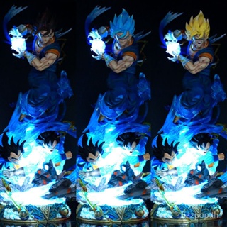 [Spot] [New spot] Dragon Ball anime LS beijit lights up three-head replaceable Boxed Doll decoration model GLKK