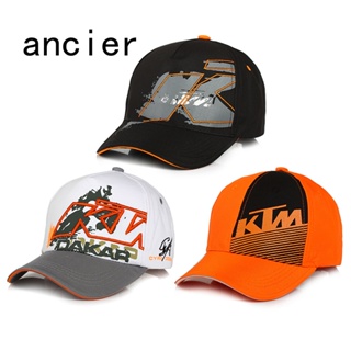 Ancier หมวกเบสบอล หมวกแก๊ป ปักลายโลโก้ KTM ตัวอักษร | ลําลอง กระดูก ด้านหลัง สําหรับผู้ชาย แข่งรถจักรยานยนต์ หมวกกีฬา หมวกรถบรรทุก