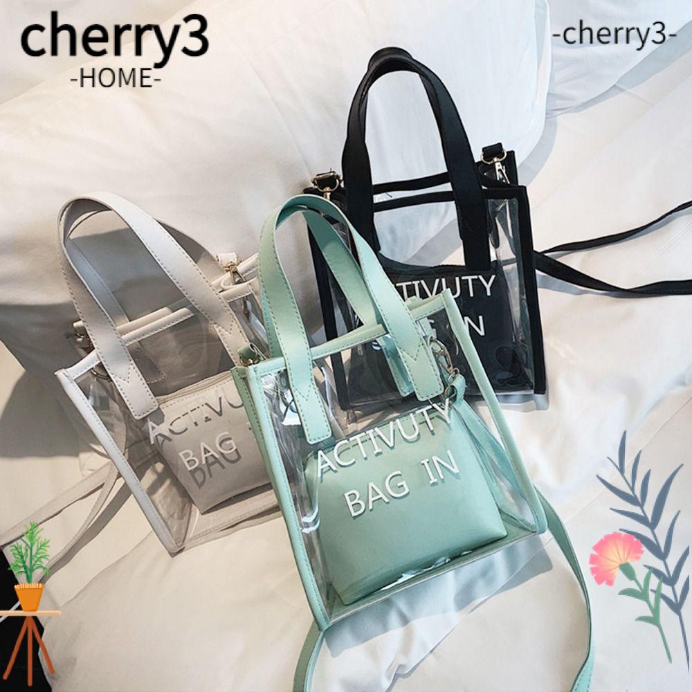 cherry3-กระเป๋าสะพายไหล่-กระเป๋าถือ-pvc-แบบใส-แฟชั่นสําหรับสตรี