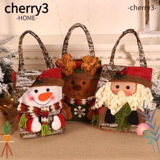 Cherry3 ถุงขนม ลายคริสต์มาส สโนว์แมน ซานตาคลอส
