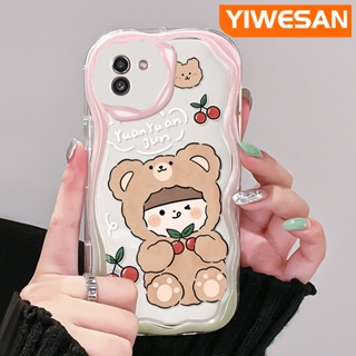 เคสโทรศัพท์มือถือแบบนิ่ม ใส กันกระแทก ลายการ์ตูนหมีเชอร์รี่ เด็กผู้หญิง สําหรับ Samsung A03 Core A03s A02 M02 A02s M02s F02s